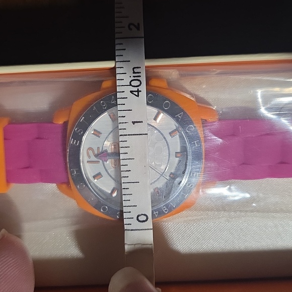 NWT Coach Pink and Orange Stainless Steel Watch - Picture 12 of 13